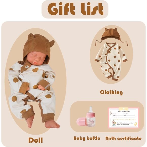 19.3in Full Silicone Reborn wheaten  Baby Boy Dolls Lifelike 6.6LB Weighted Doll - Picture 6 of 6
